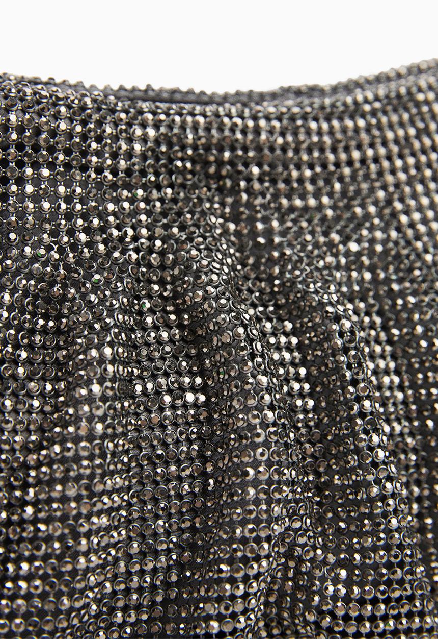 MANGO - Bag crystals - gm-silver