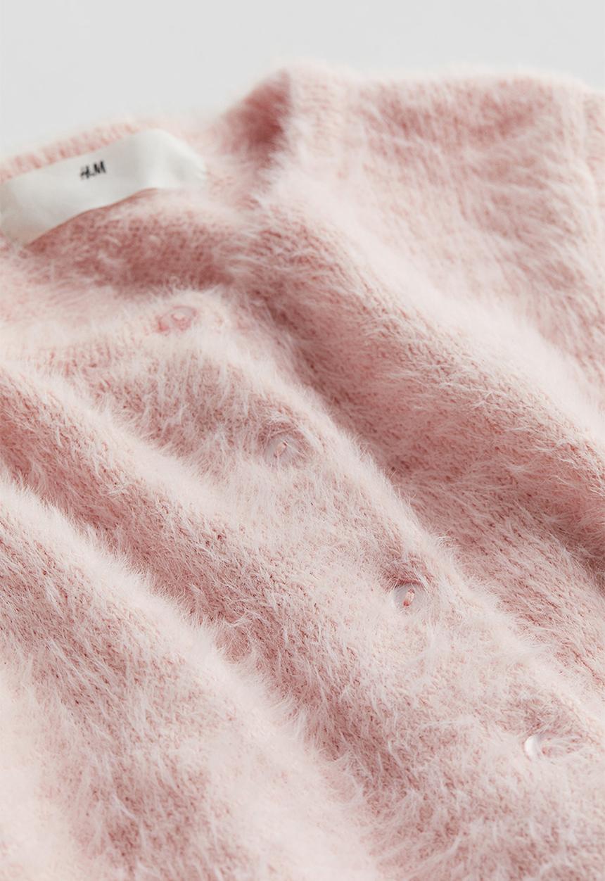 H&M - Fluffy cardigan - light pink