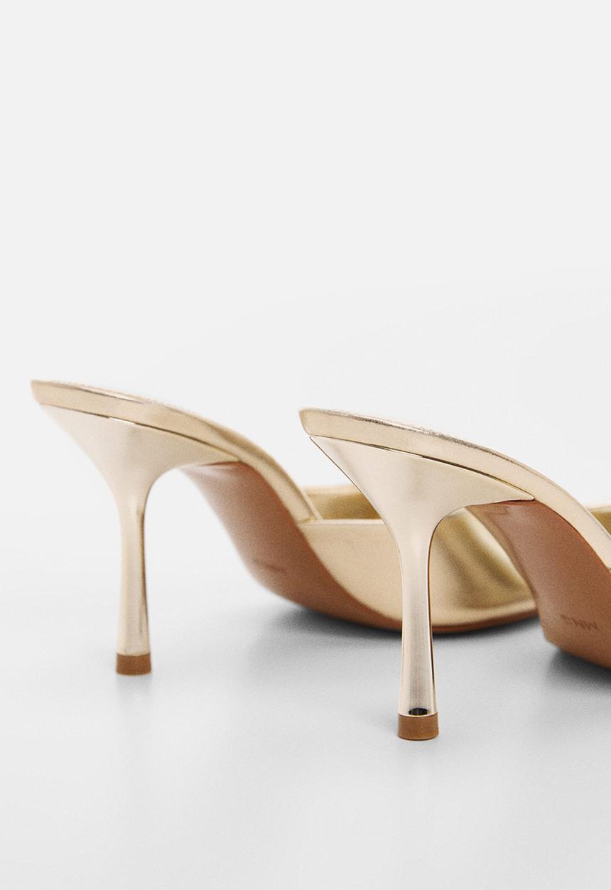 MANGO - Betty mule heel - gold