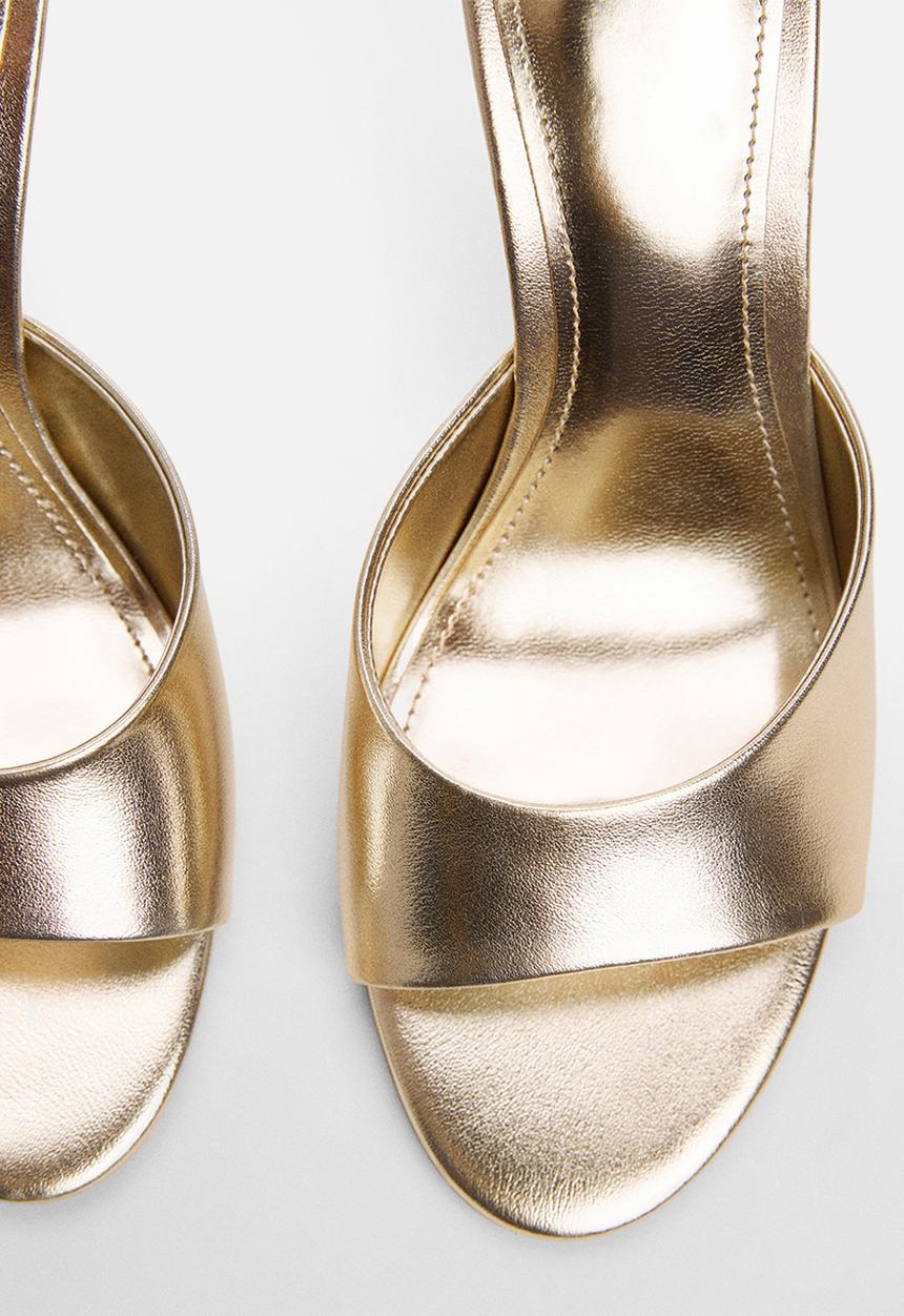MANGO - Betty mule heel - gold
