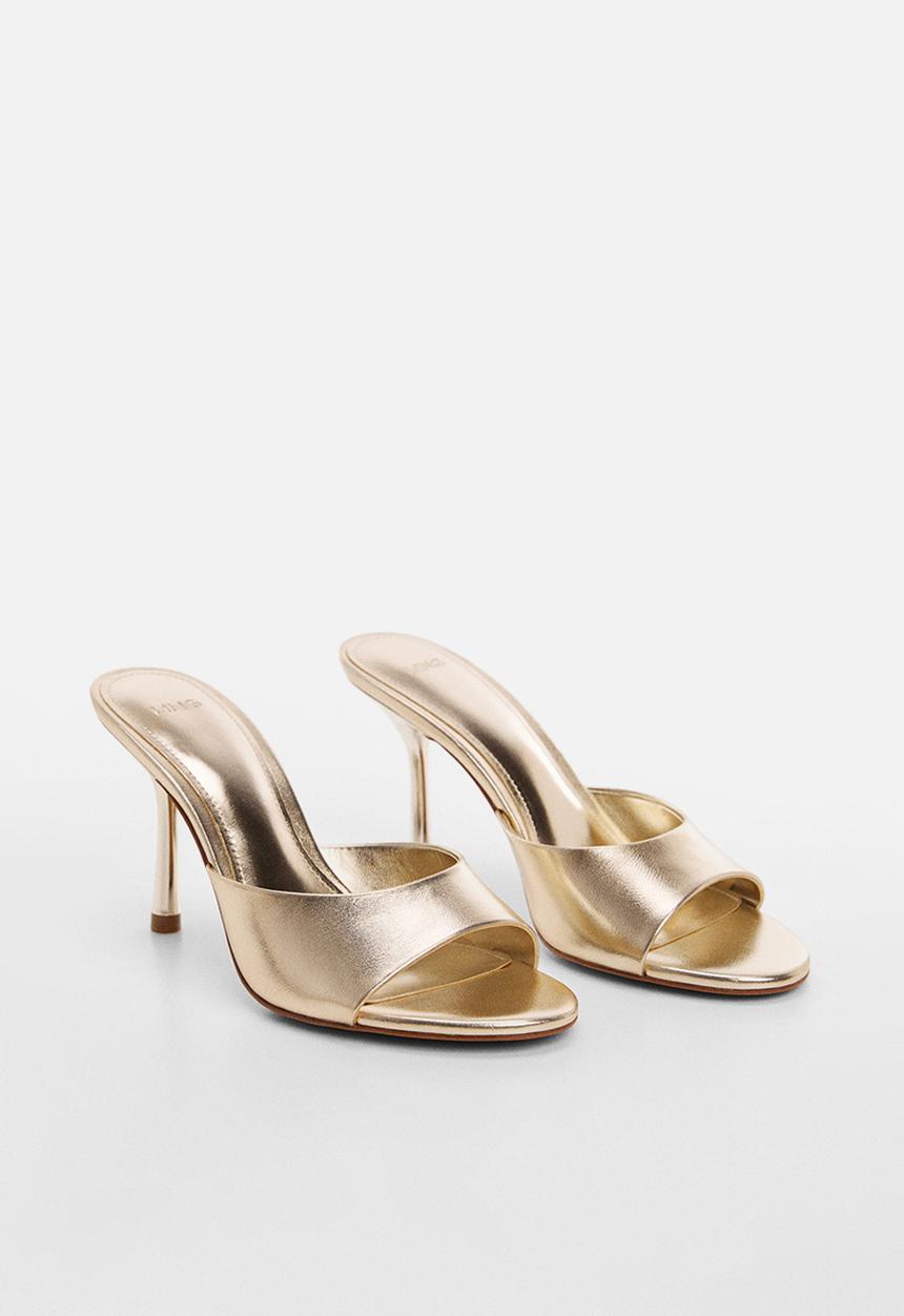 MANGO - Betty mule heel - gold