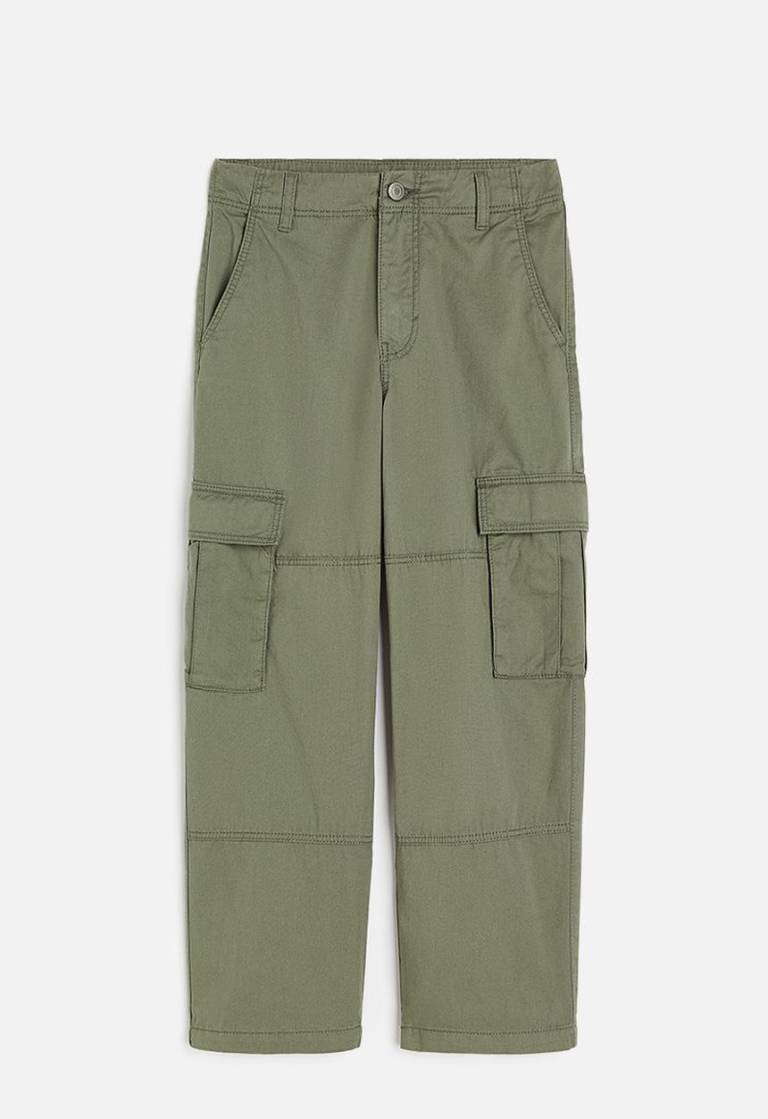 H&M - Cotton cargo trousers - green