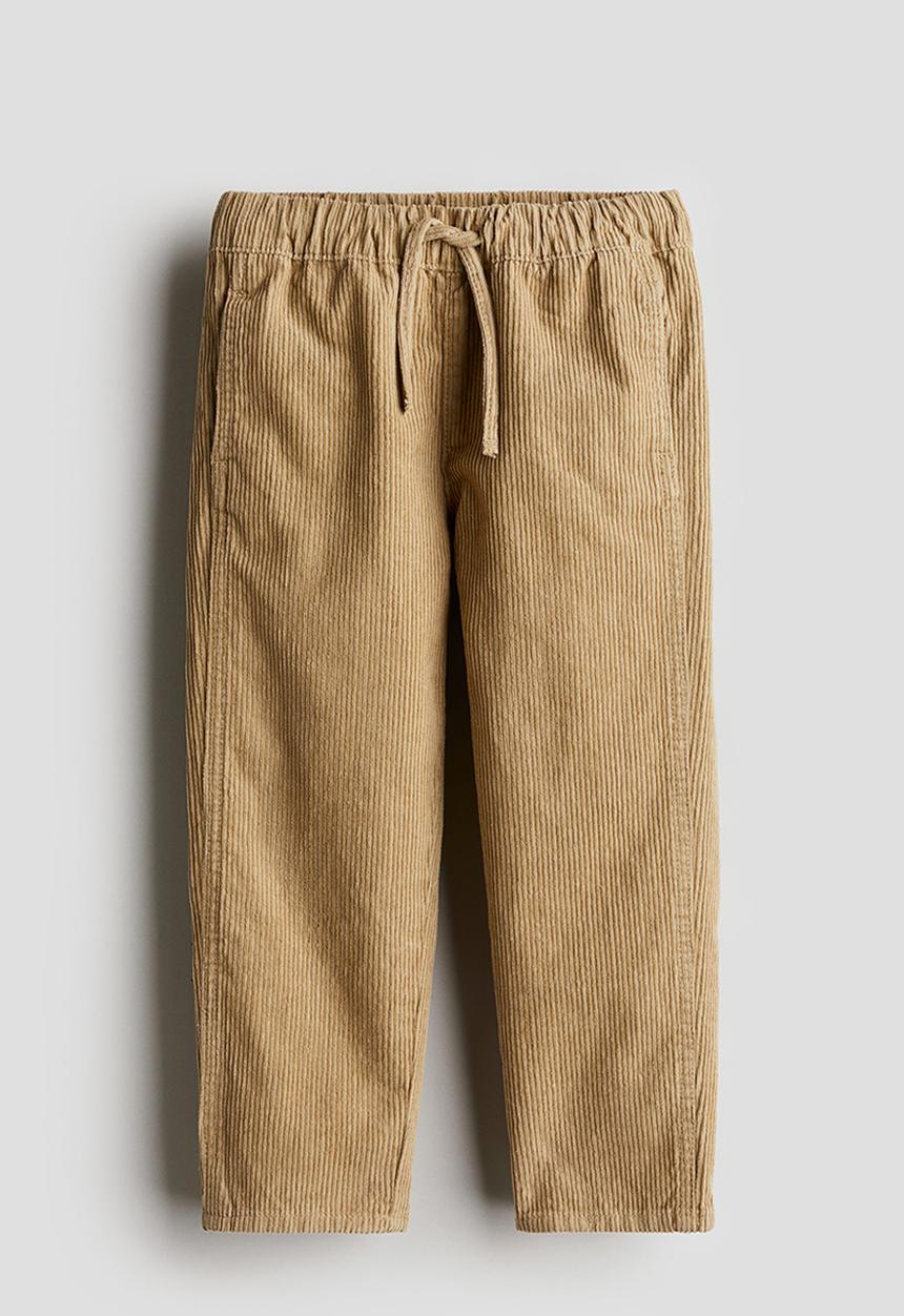 H&M - Corduroy joggers - beige