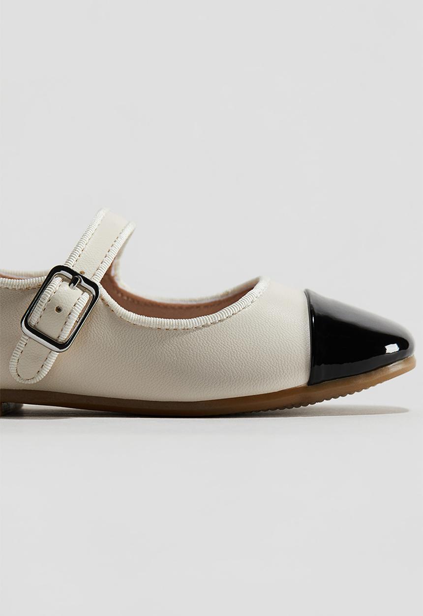 H&M - Ballet pumps - Cream Black