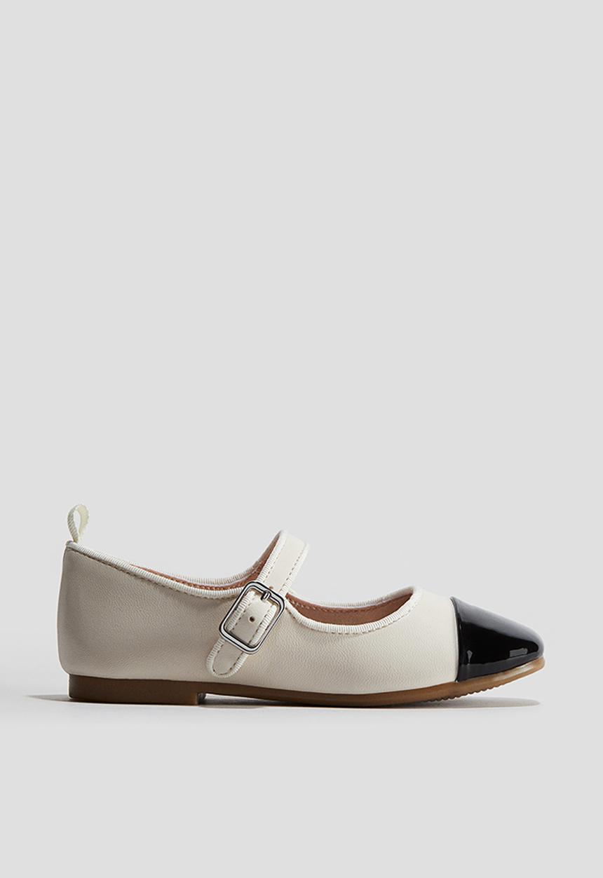 H&M - Ballet pumps - Cream Black