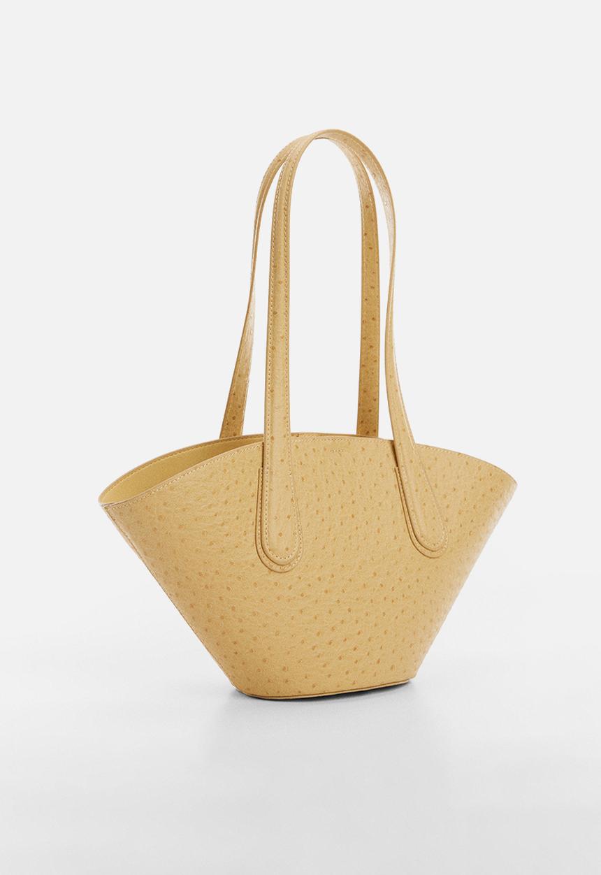 MANGO - Bag monste - light pastel yellow