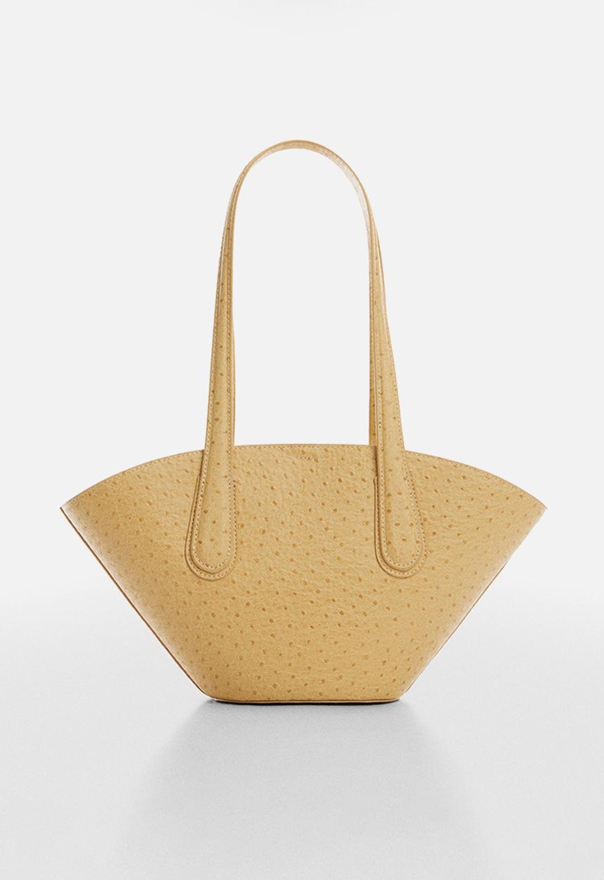 MANGO - Bag monste - light pastel yellow