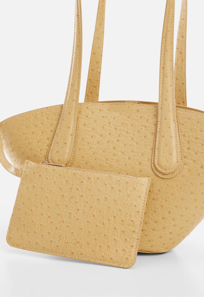 MANGO - Bag monste - light pastel yellow