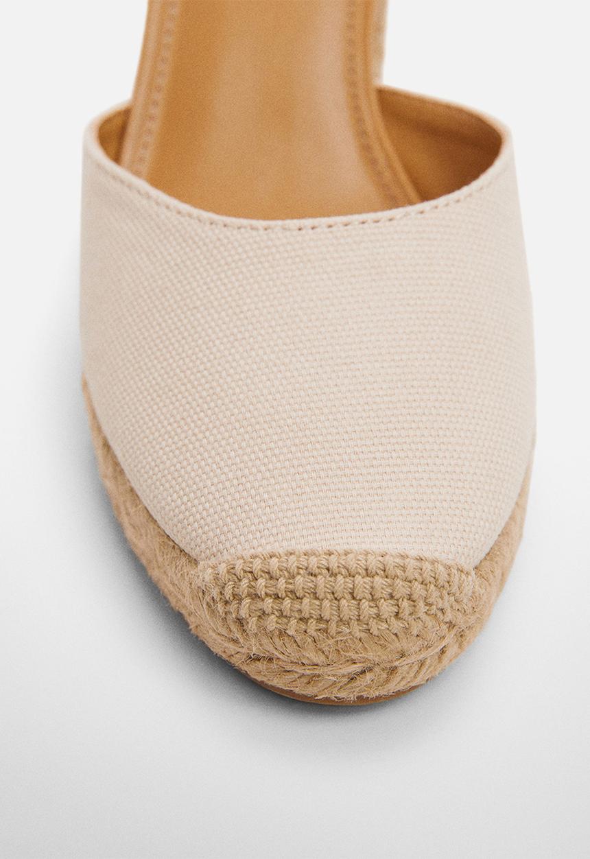 MANGO - Georgina espadrille heel - light beige