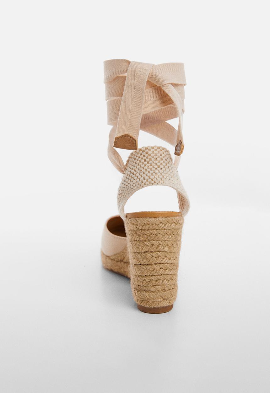 MANGO - Georgina espadrille heel - light beige