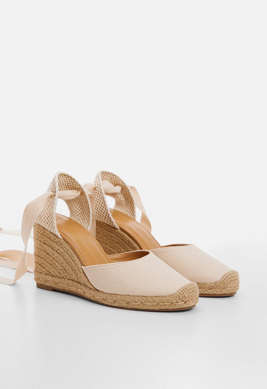 MANGO - Georgina espadrille heel - light beige