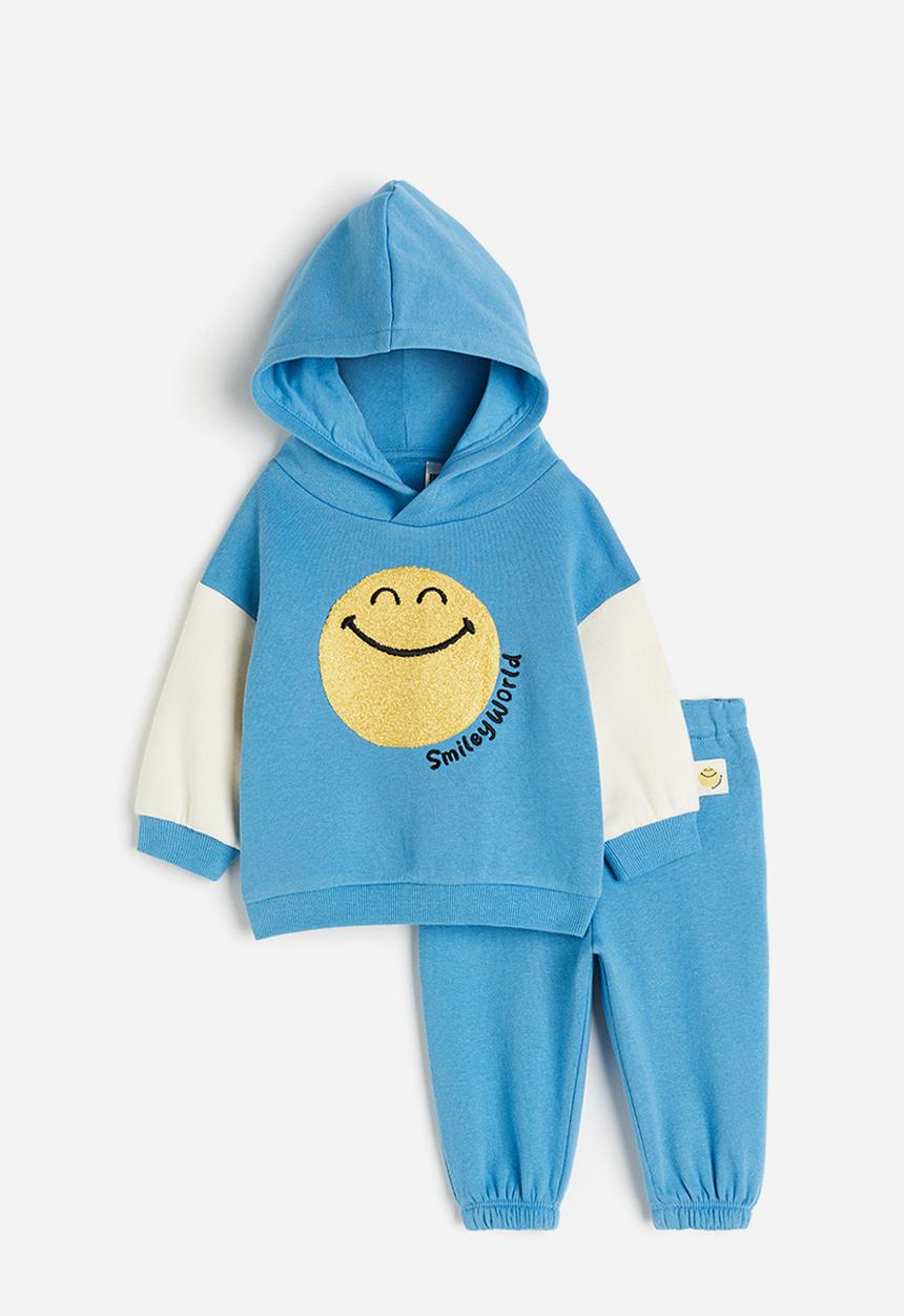 H&M - 2-Piece printed sweatshirt set - blue smileyworld®
