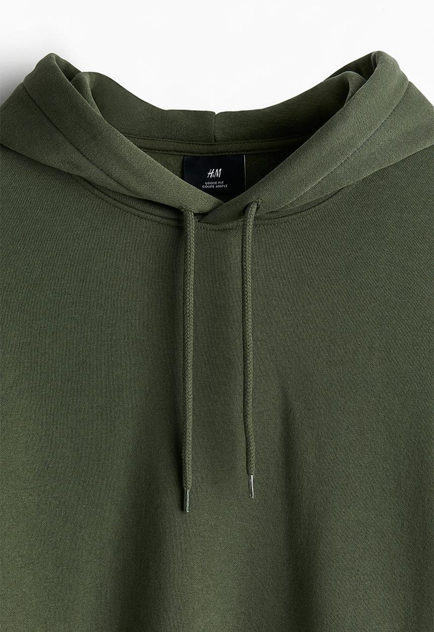 H&M - Loose fit hoodie - dark green