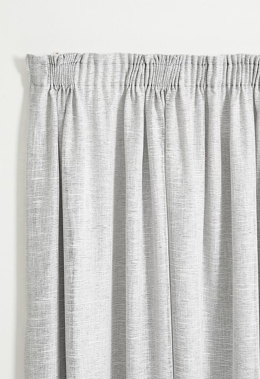Sixth Floor - Horizon Slub Lined Taped Curtain - Grey
