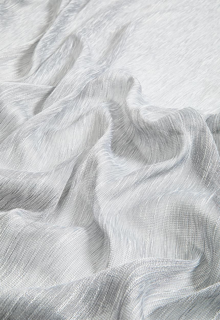 Sixth Floor - Turin Textured Sheer Taped Curtain - Grey