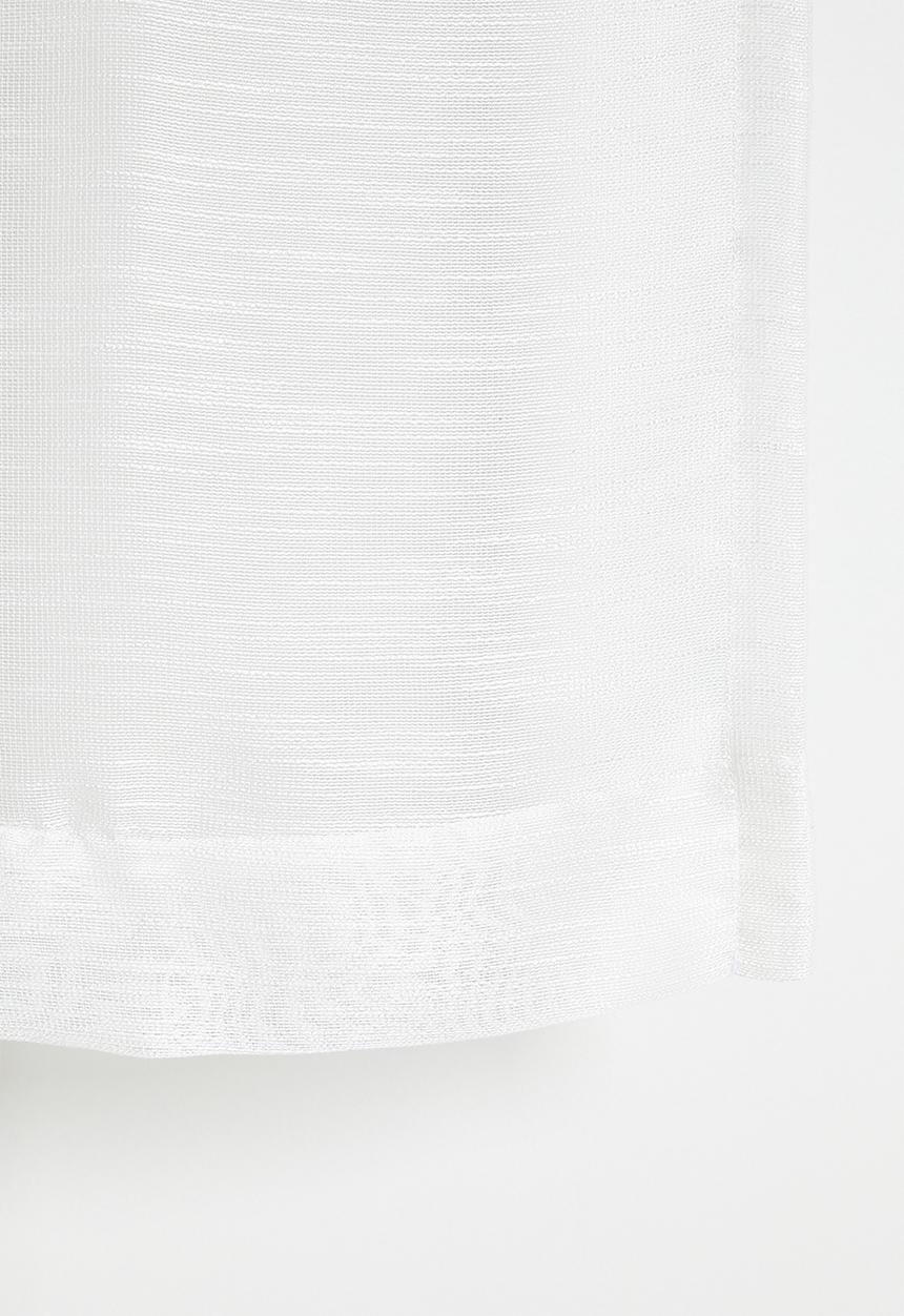 Sixth Floor - Turin Textured Sheer Taped Curtain - White