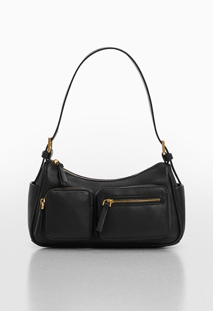 MANGO - Bag safari - black