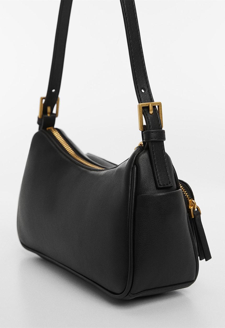 MANGO - Bag safari - black