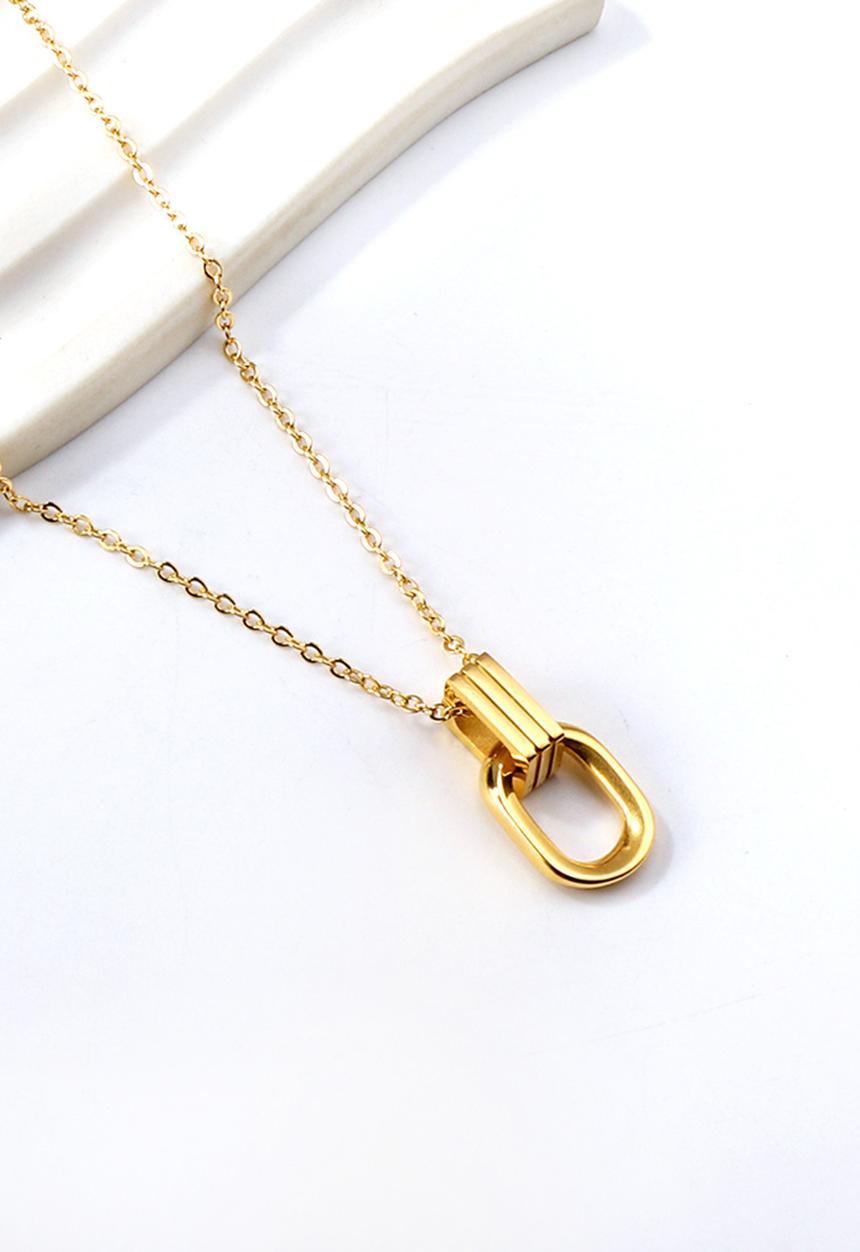 Zoe on Trend - Designer pendant necklace - gold