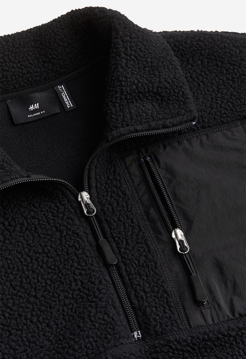 H&M - Thermolite® regular fit teddy top - black