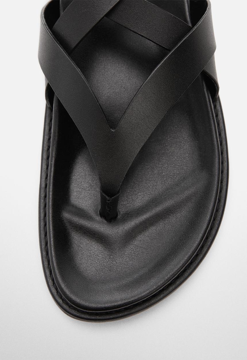 MANGO - Utila strappy sandal - black