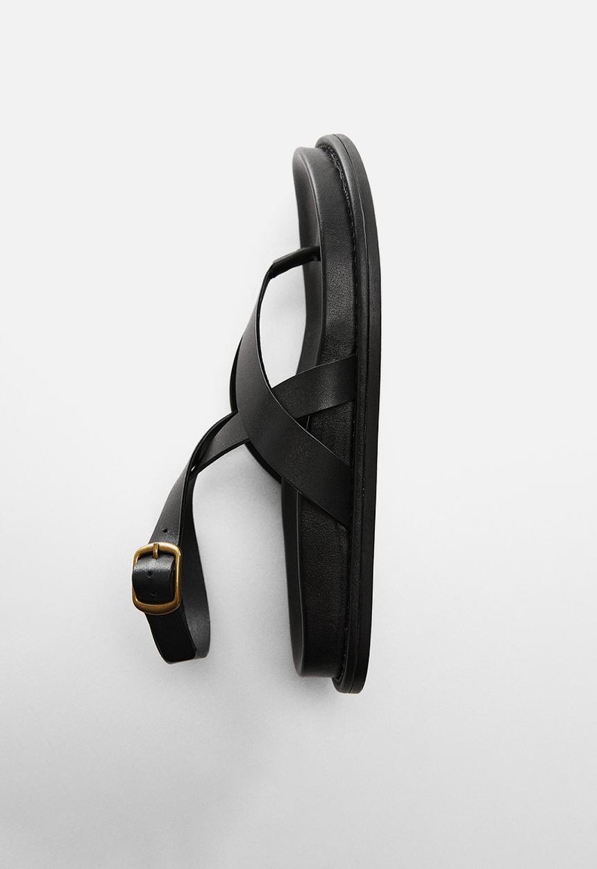 MANGO - Utila strappy sandal - black