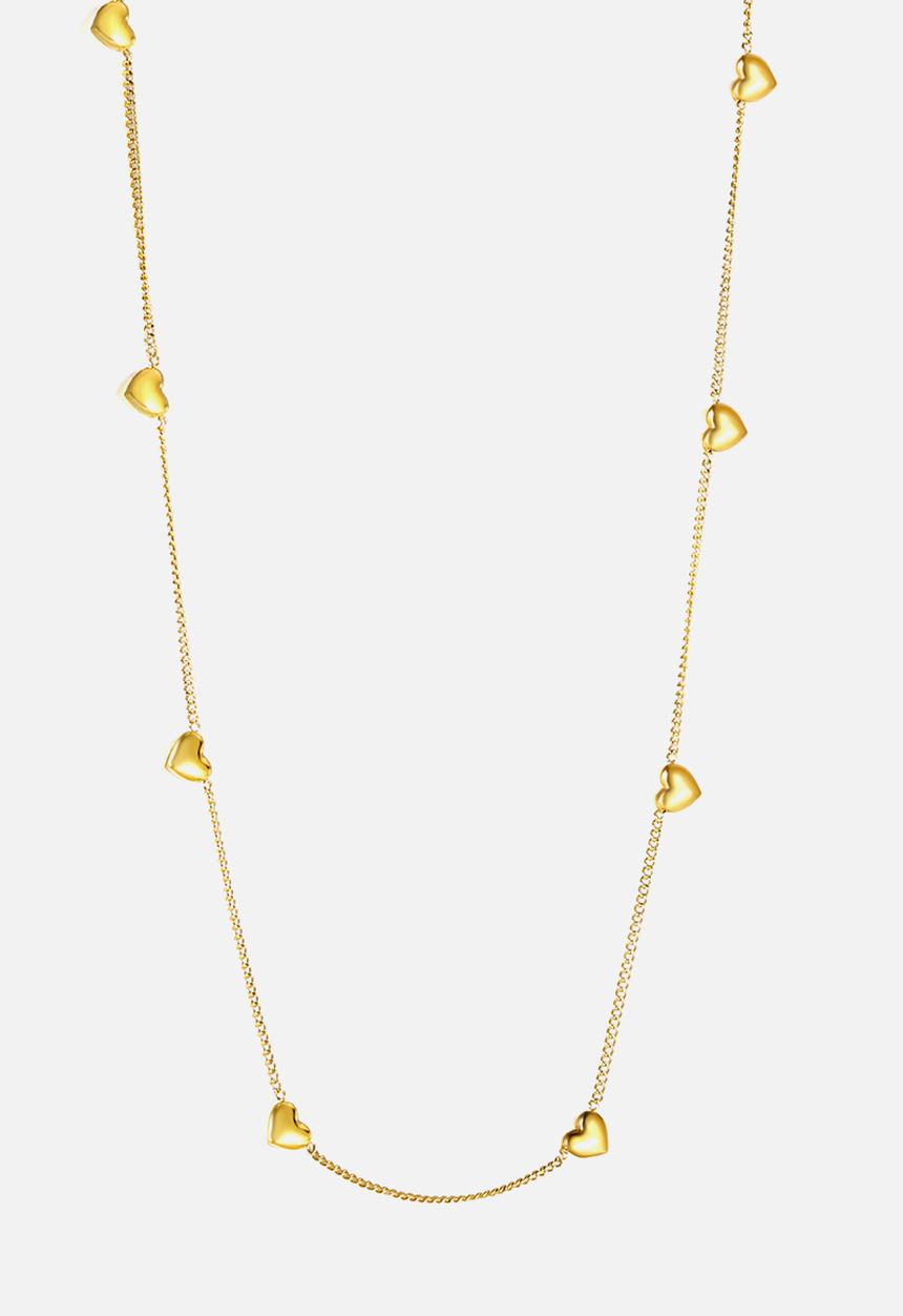 Zoe on Trend - Integrated heart necklace - gold