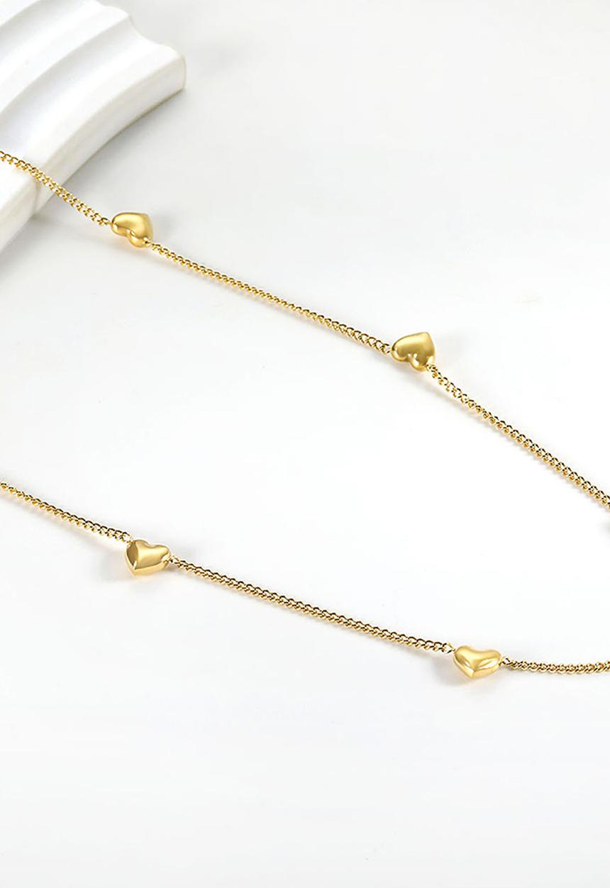 Zoe on Trend - Integrated heart necklace - gold