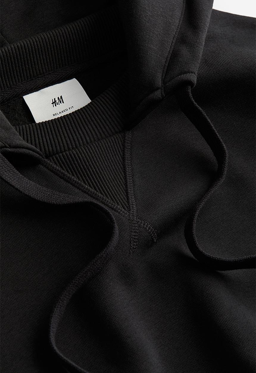 H&M - Relaxed fit hoodie - black