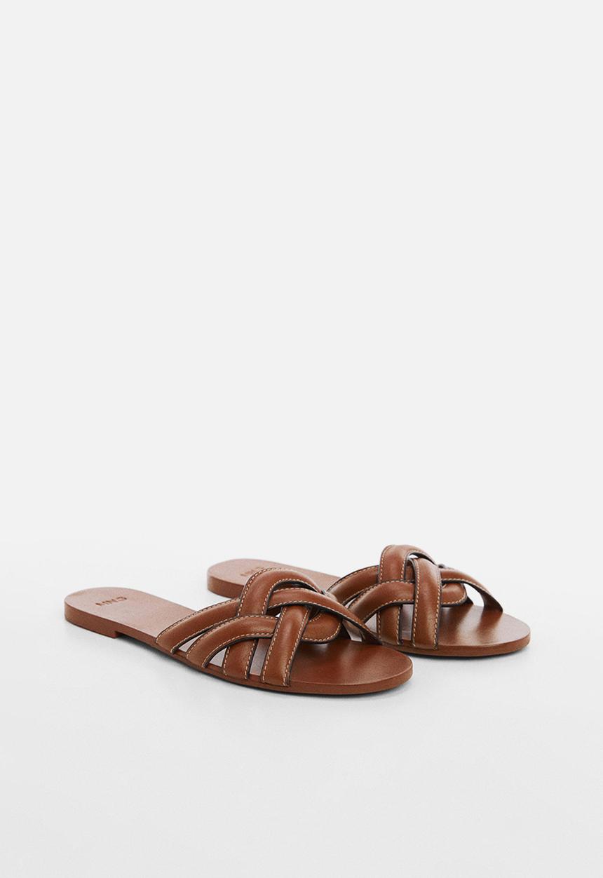 MANGO - Doblet slip on sandal - medium brown