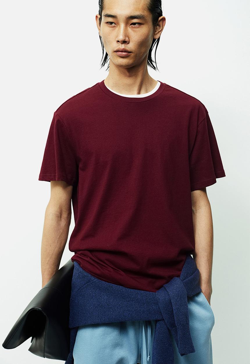 H&M - Regular fit t-shirt - burgundy
