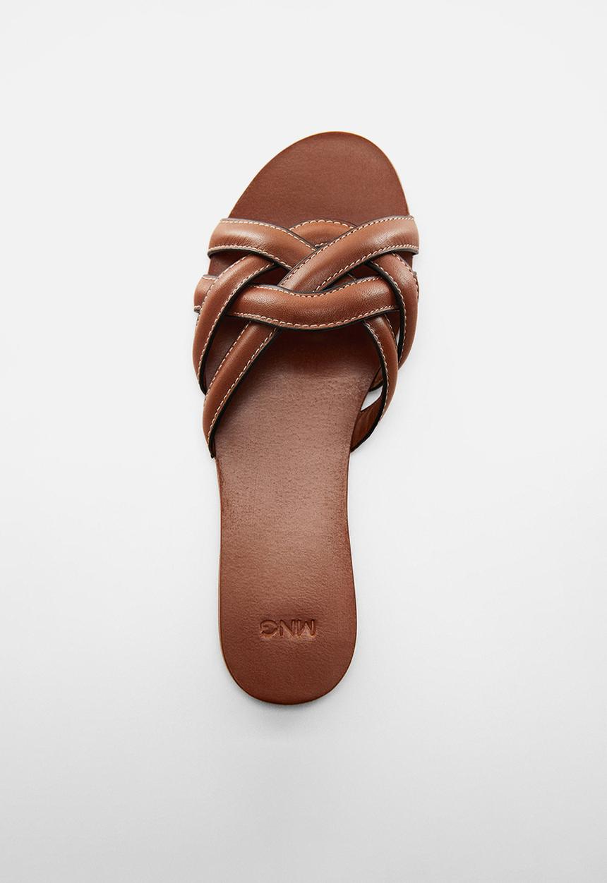 MANGO - Doblet slip on sandal - medium brown