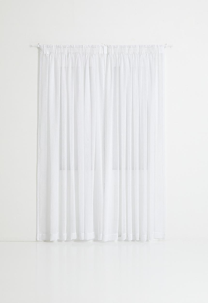 Sixth Floor - Sierra Linear Sheer Taped Curtain - White