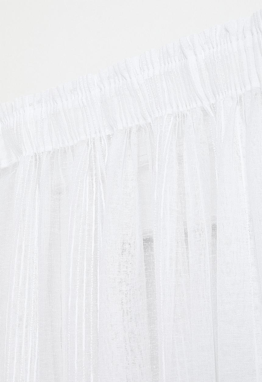 Sixth Floor - Sierra Linear Sheer Taped Curtain - White