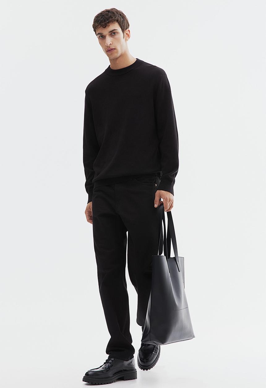 H&M - Slim fit fine-knit turtleneck jumper - black