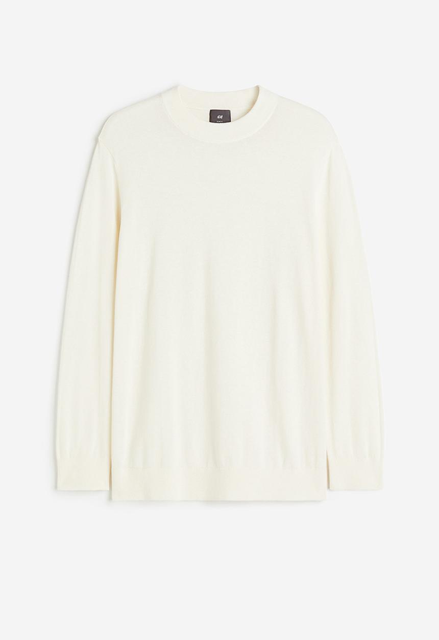 H&M - Slim fit fine-knit turtleneck jumper - white