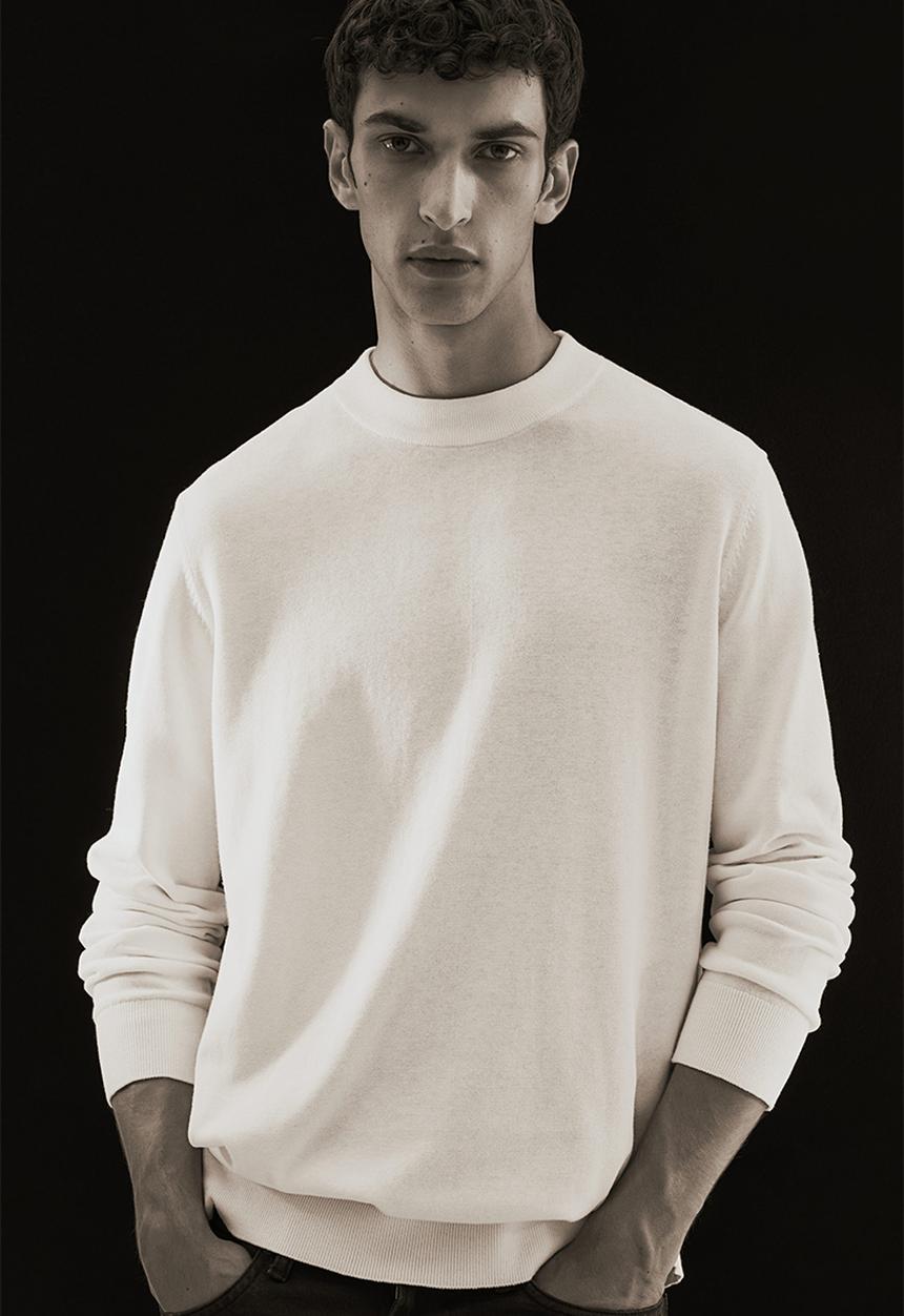 H&M - Slim fit fine-knit turtleneck jumper - white