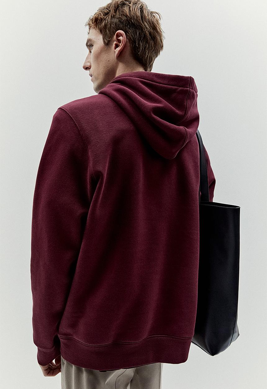 H&M - Regular fit printed hoodie - red