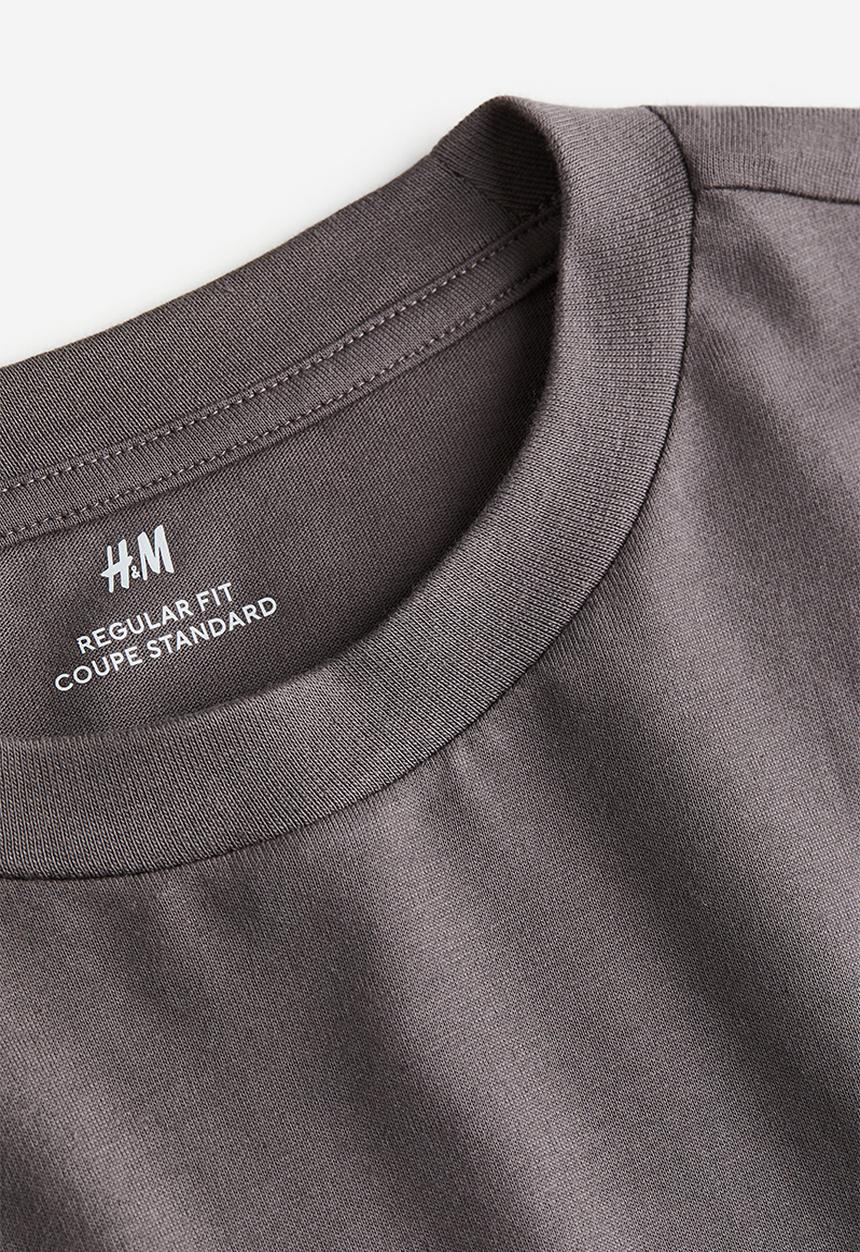 H&M - Regular fit jersey top - grey