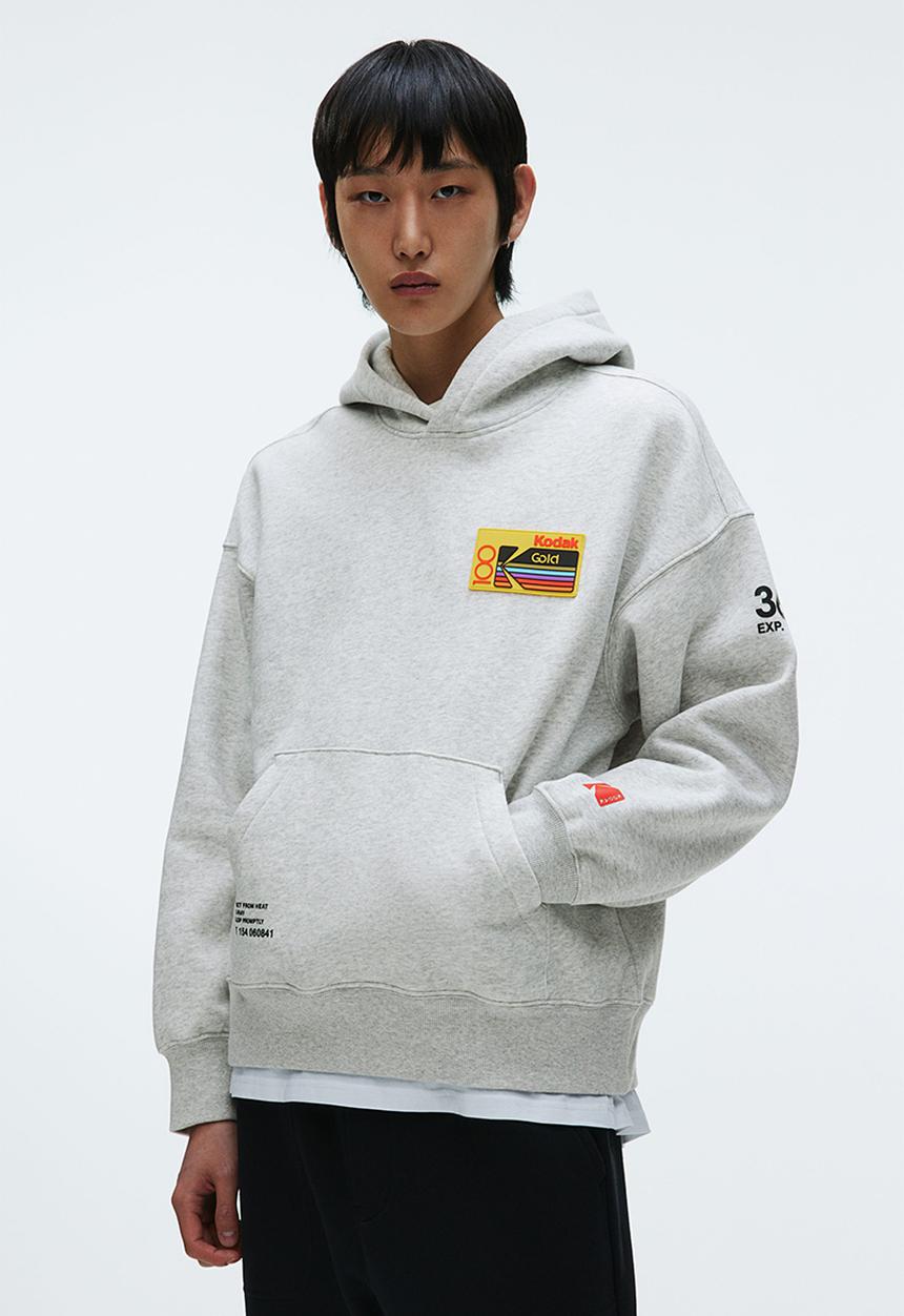 H&M - Oversized fit printed hoodie - grey