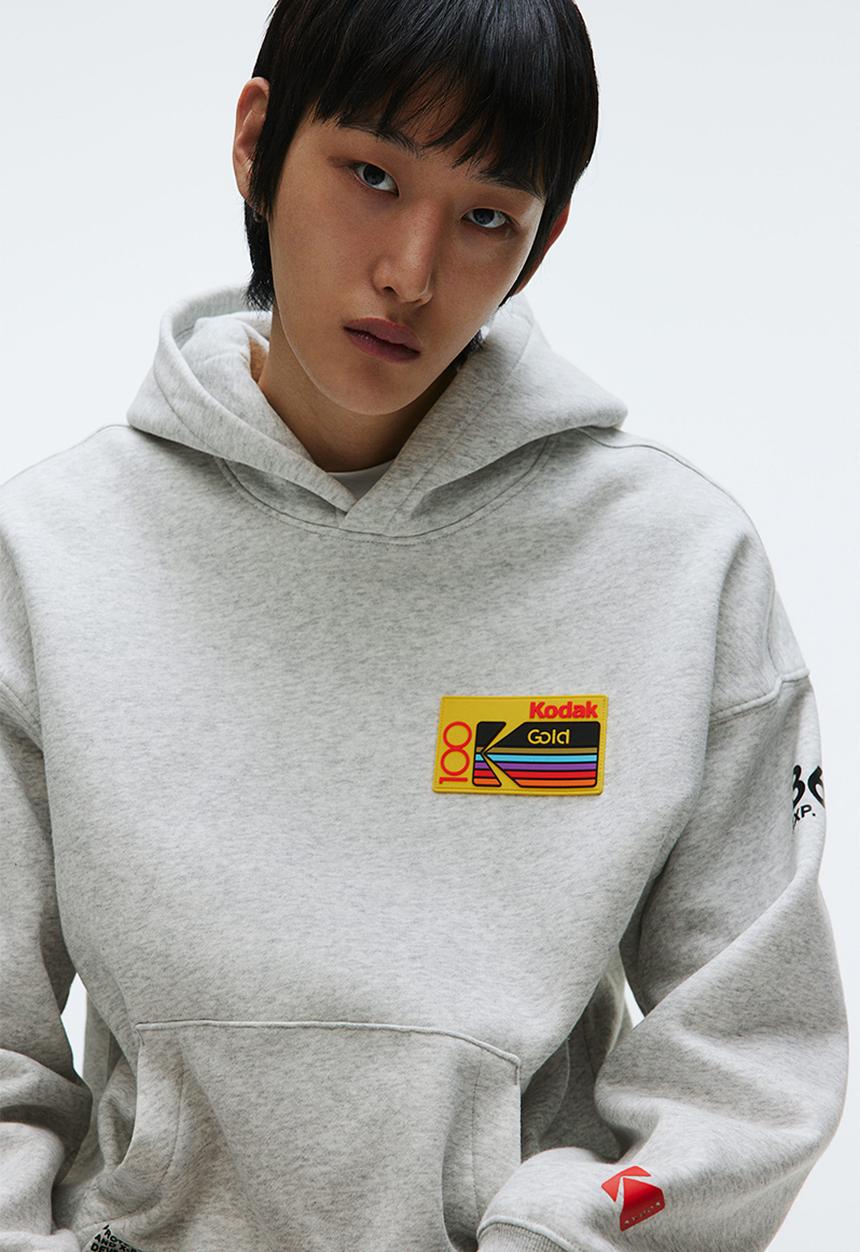 H&M - Oversized fit printed hoodie - grey