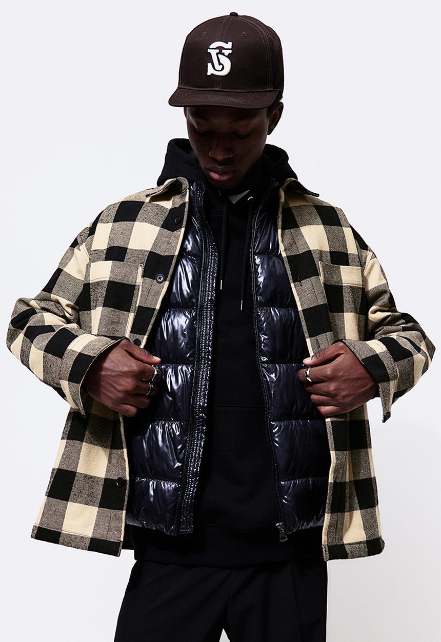 H&M - Loose fit padded overshirt - multi 