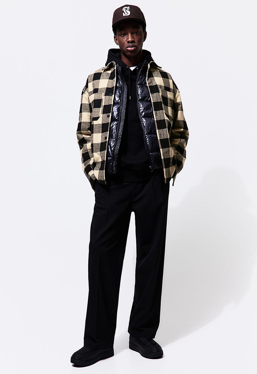 H&M - Loose fit padded overshirt - multi 