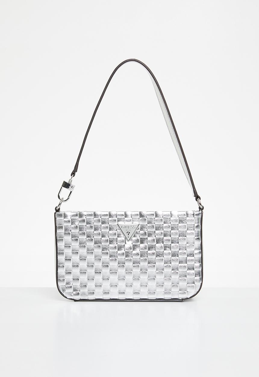 GUESS - Twiller mini top zip shoulder - silver