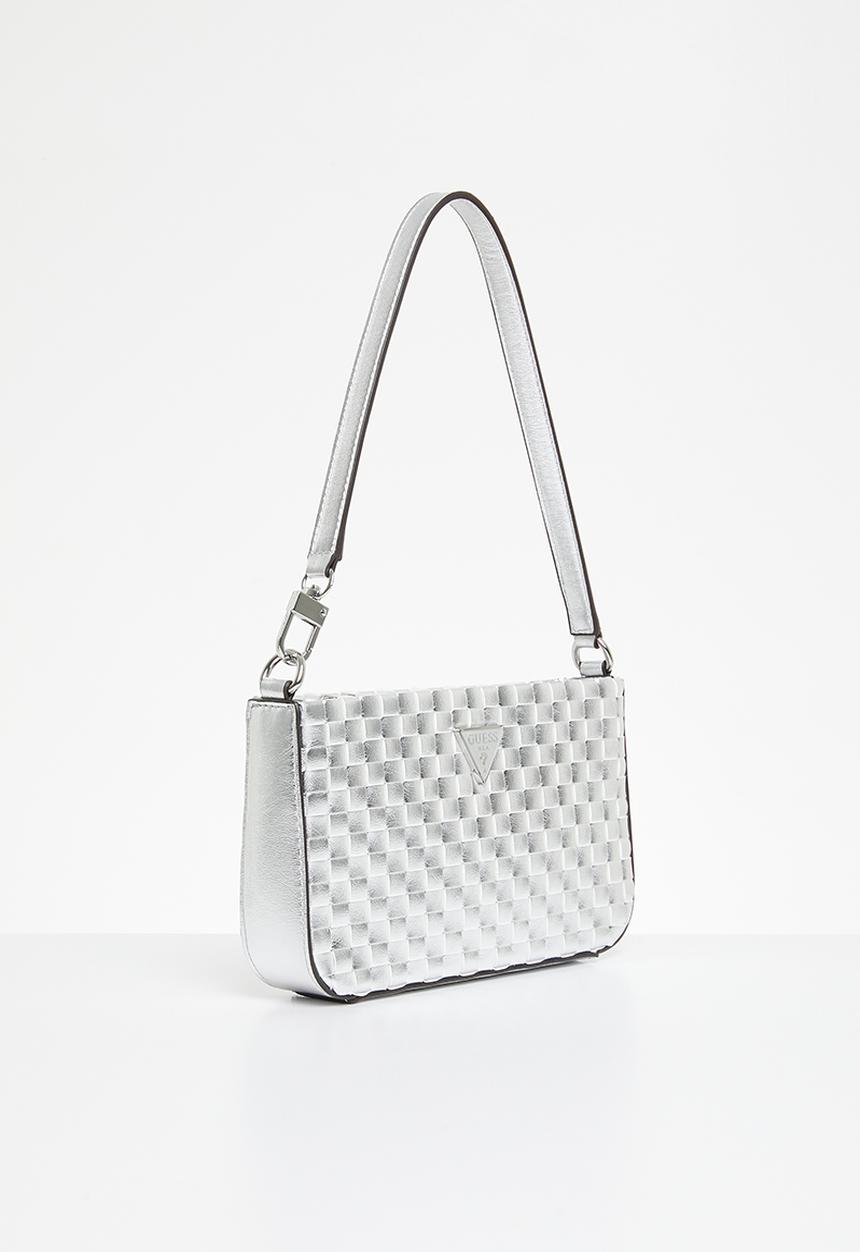 GUESS - Twiller mini top zip shoulder - silver