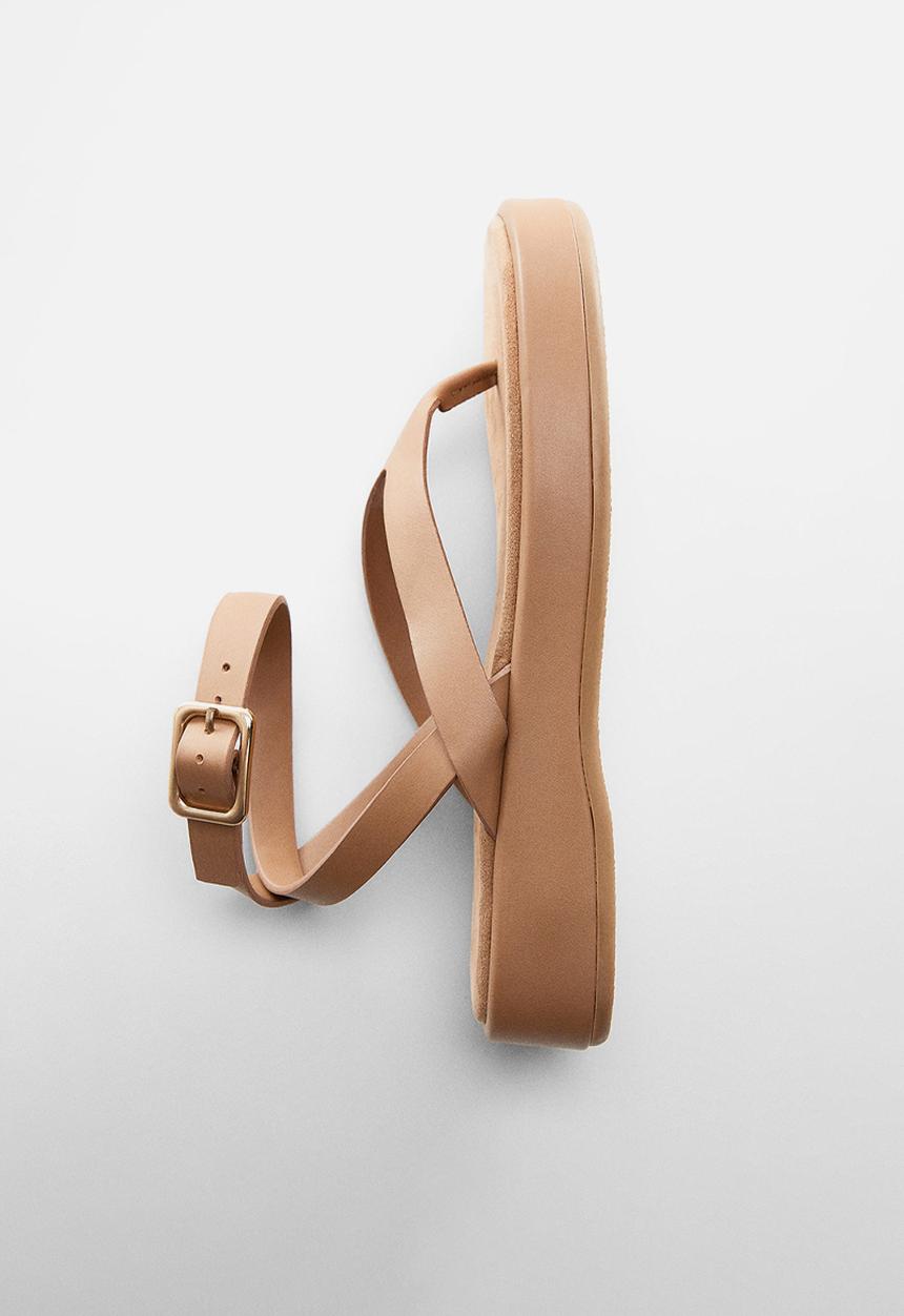 MANGO - Tila flatform sandal - medium brown