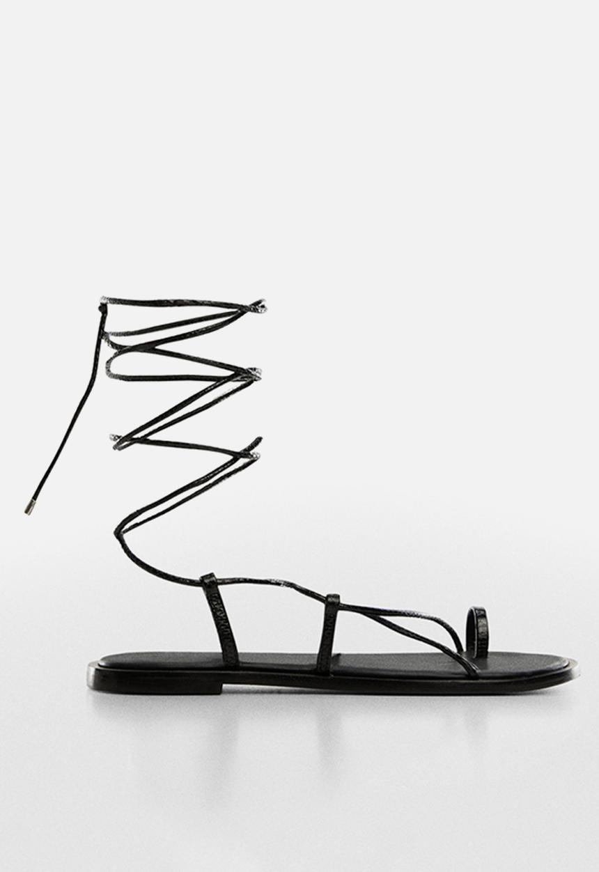 MANGO - Gozo strappy sandal - black