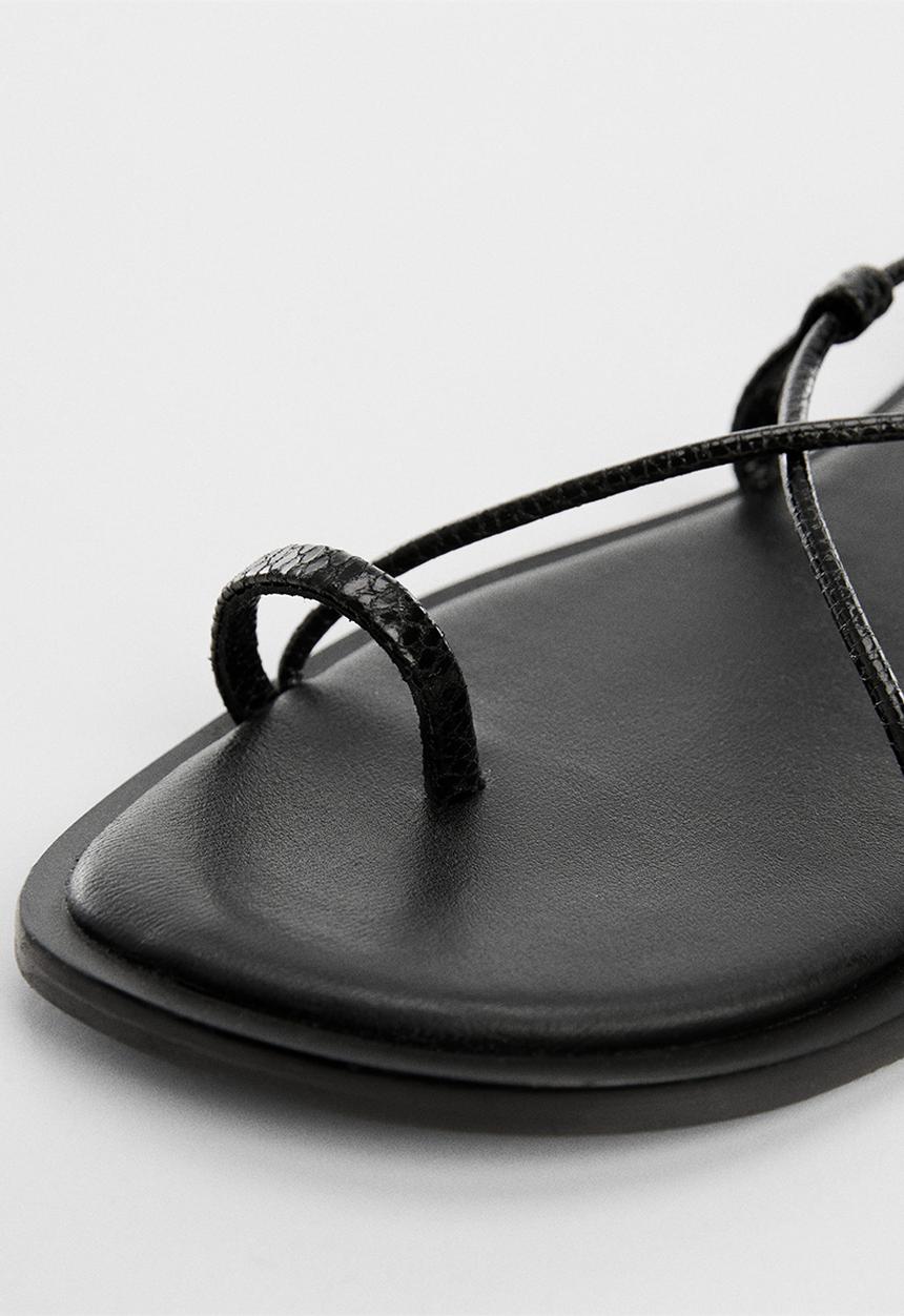 MANGO - Gozo strappy sandal - black