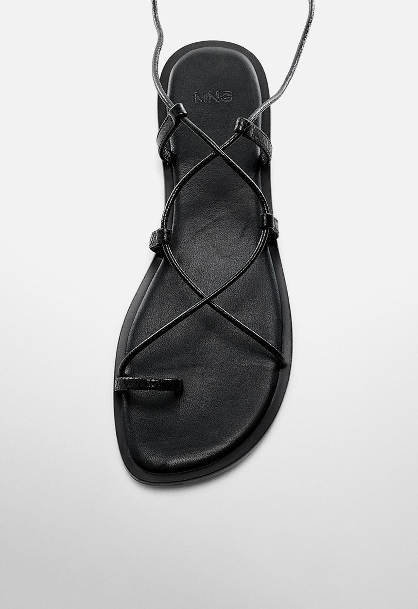 MANGO - Gozo strappy sandal - black