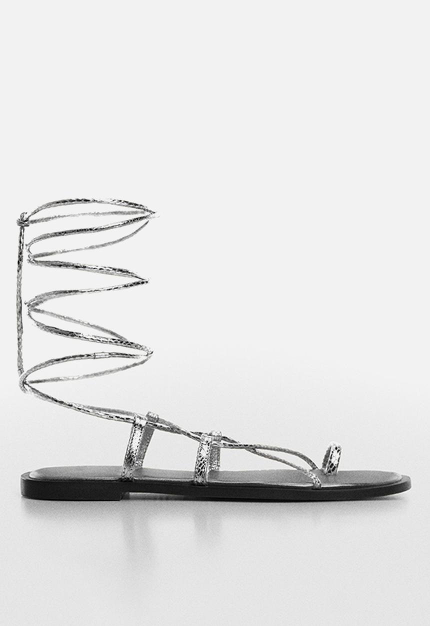 MANGO - Gozo strappy sandal - silver
